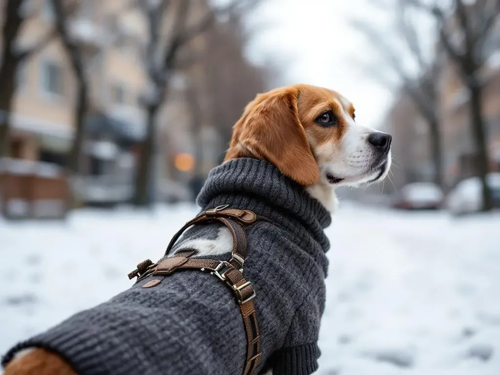 Cierre en lomo de buzo para perros con apertura para arnés: fundamental para no tener que desabrigar al perro en cada paseo