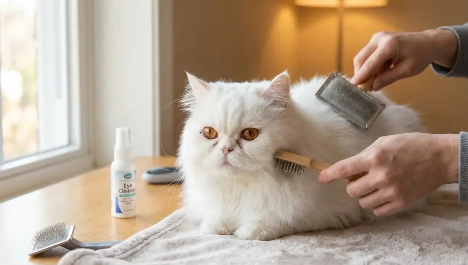 Cuidados del Gato Persa: El Secreto de sus Ojos y el Cepillado Perfecto